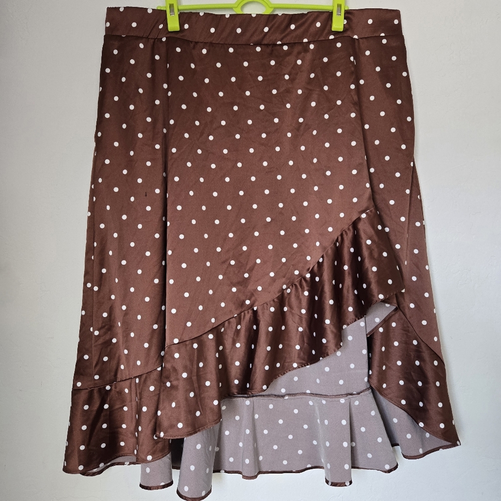 NWOT Torrid Satin Polkadot Skirt Sz 4X